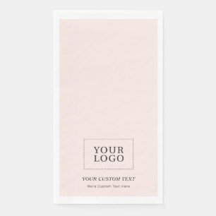 Serviette En Papier Simple rose saumon Logo personnalisé Entreprise Pr