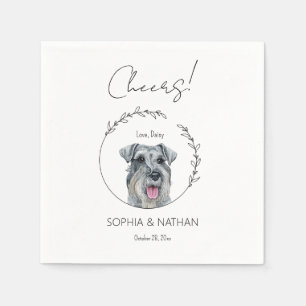 Serviette En Papier Simple Schnauzer Mariage Cocktail  Napkins