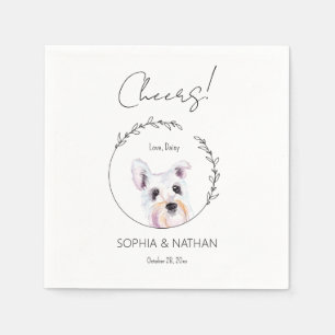 Serviette En Papier Simple Schnauzer Mariage Cocktail  Napkins
