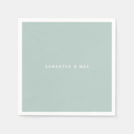 Serviette En Papier Simple Seafoam Couple Names Modern Cocktail