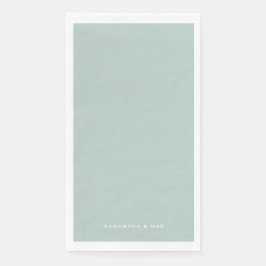 Serviette En Papier Simple Seafoam Couple Names Modern Guest