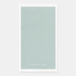 Serviette En Papier Simple Seafoam Couple Names Modern Guest