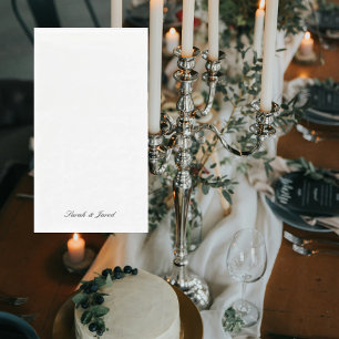 Serviette En Papier Simplement Elegant Script Names Mariage blanc invi