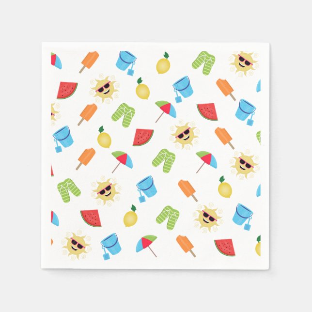 Serviette En Papier Simplement été (Devant)