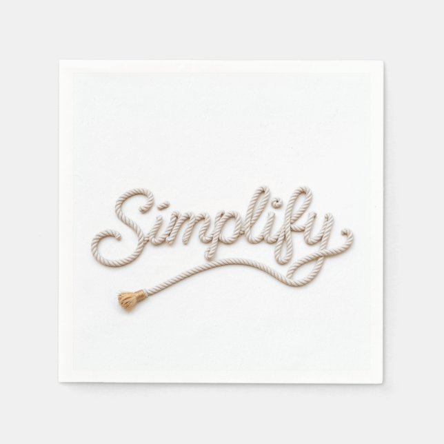 Serviette En Papier Simplifier le texte de corde (Devant)