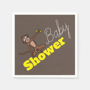 Serviette En Papier Singe, Baby shower