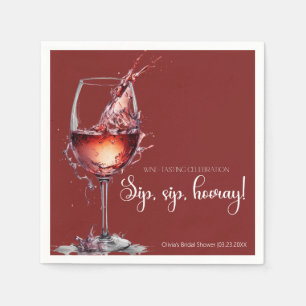 Serviette En Papier Sip, sip, hourra Enterrement de vie de jeune fille