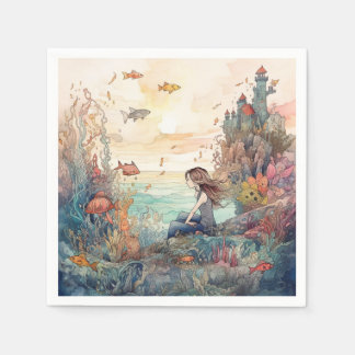 Serviette En Papier Sirène