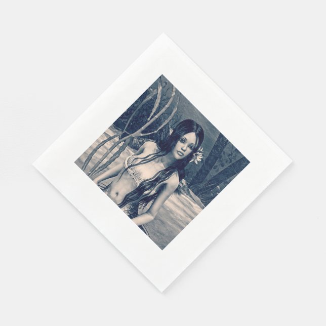 Serviette En Papier Sirène vintage (Coin)
