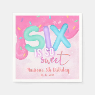 Serviette En Papier six est si doux Froid rose