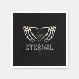 Serviette En Papier Skeleton Hands Heart Classic