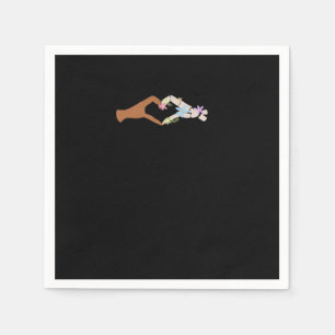 Serviette En Papier Skeleton Hands Heart Show Basic
