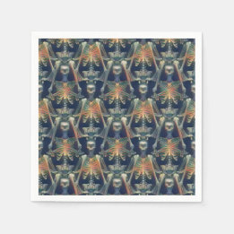 Serviette En Papier Skeletons Motif Cool Éffrayant Halloween Party