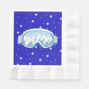 Serviette En Papier Ski Goggers Snowflake Dance