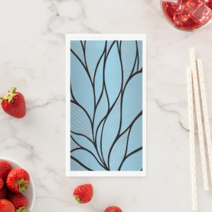 Serviette En Papier Sky Blue Hues Creative Leave Motif