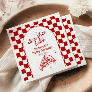 Serviette En Papier Slice Slice Baby Theme Pizza Baby Shower Napkins