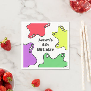 Serviette En Papier Slime fête d'anniversaire