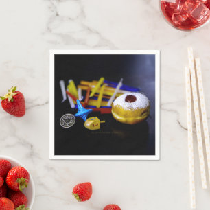 Serviette En Papier SlipperyJoe Hanukkah nature morte symbolique fête 