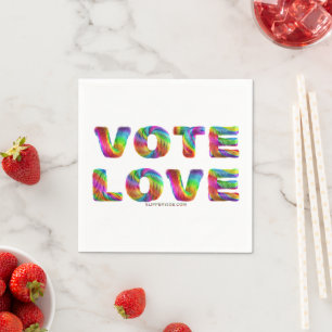 Serviette En Papier SlipperyJoe vote amour égalité fourrure arc-en-cie