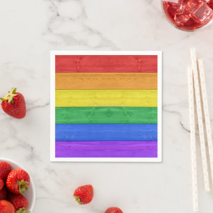 Serviette En Papier SlipperyJoe's classique arc-en-ciel tactile artisa