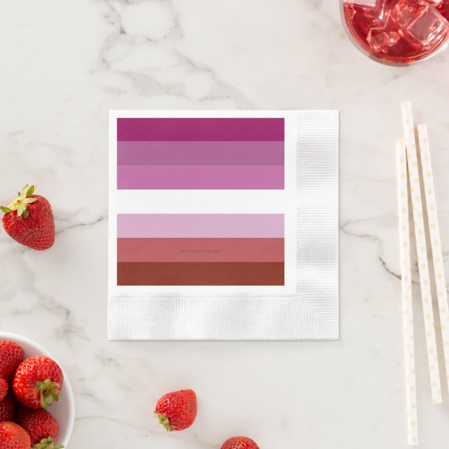 Serviette En Papier SlipperyJoe's lesbian pride flag feminine communit (En situation)