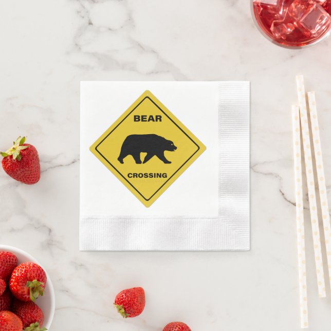 Serviette En Papier SlipperySignal de passage de l'ours de Joe silhoue (En situation)