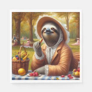 Serviette En Papier Sloth Picnic