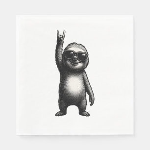 Serviette En Papier Sloth Rocking Dance
