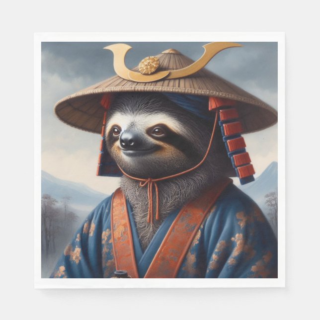 Serviette En Papier Sloth Samurai (Devant)