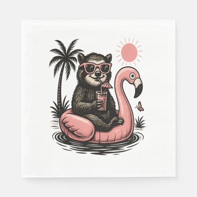 Serviette En Papier Sloth Team Sloth Randonnée Camping (Devant)