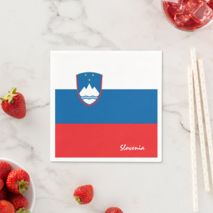 Serviette En Papier Slovénie & Slovénie Drapeau mode fête /supporters