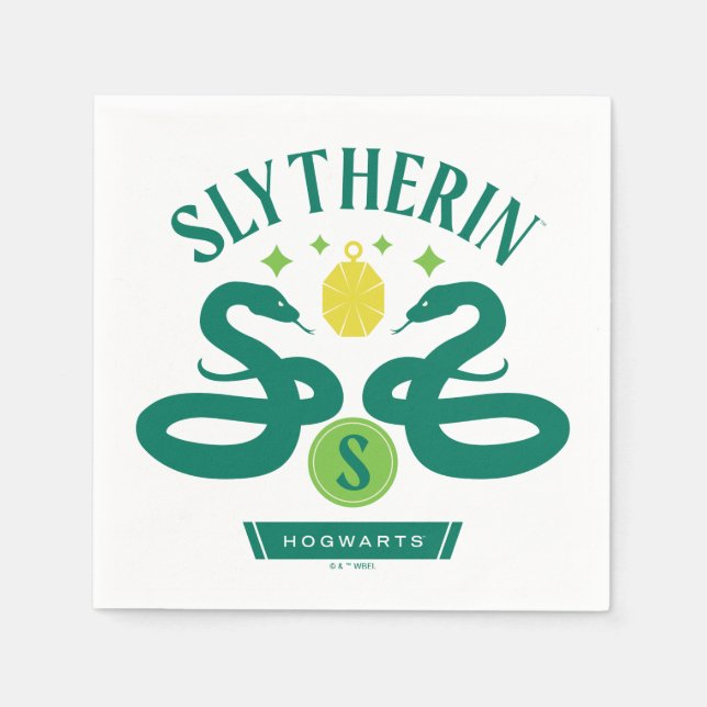 Serviette En Papier SLYTHERIN™ House Double Snake Locket Graphique (Devant)