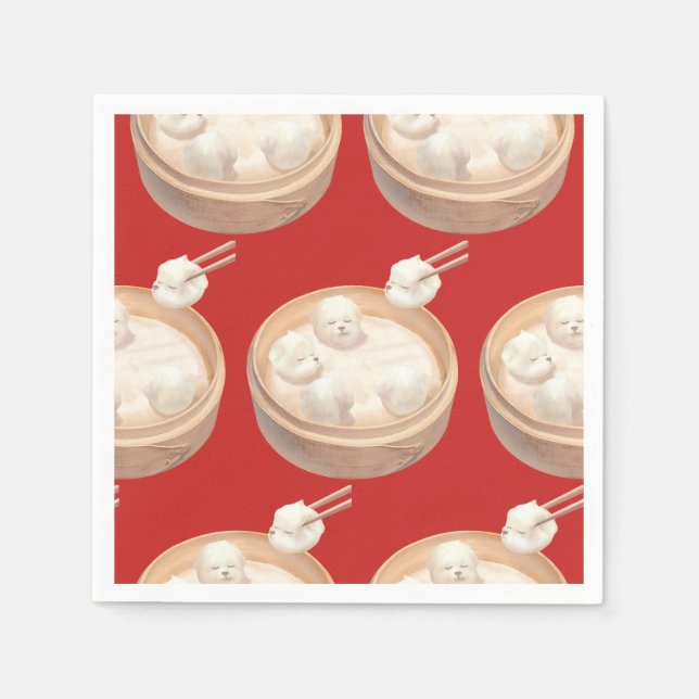 Serviette En Papier Smile Dog - Xiao Long Bao Délice (Devant)