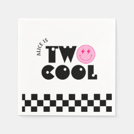 Serviette En Papier Smile Face Retro Deux Cool Anniversaire