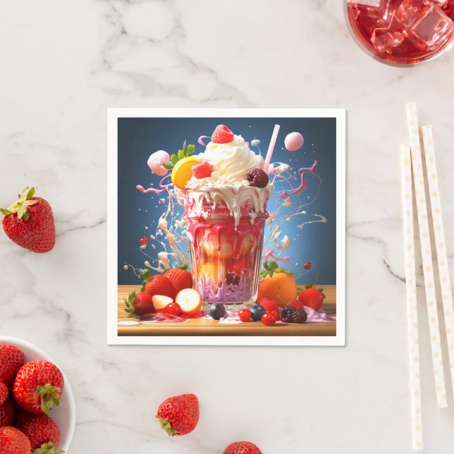 Serviette En Papier Smoothie (En situation)