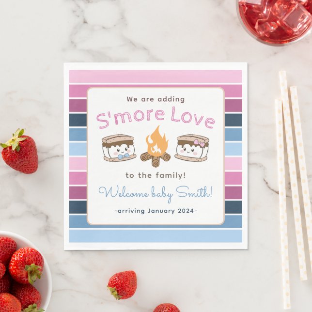 Serviette En Papier S'more Love Genre révèle (En situation)