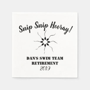 Serviette En Papier Snip Snip Hooray Swim Team Retraite   Vasectomie