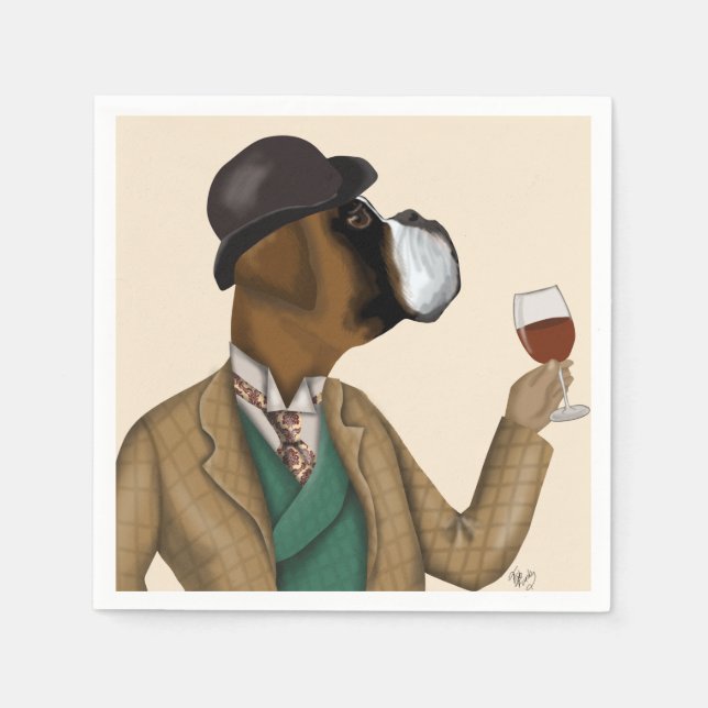 Serviette En Papier Snob de vin de boîte (Devant)