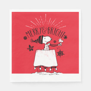 Serviette En Papier Snoopy et Woodstock - Joyeux et lumineux