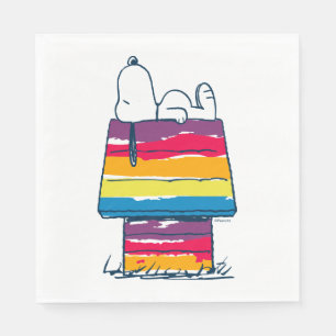 Serviette En Papier Snoopy Rainbow Dog House