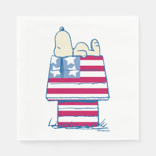 Serviette En Papier Snoopy sur 4 juillet Dog House