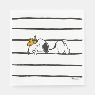 Serviette En Papier Snoopy & Woodstock Smile Giggle Laugh