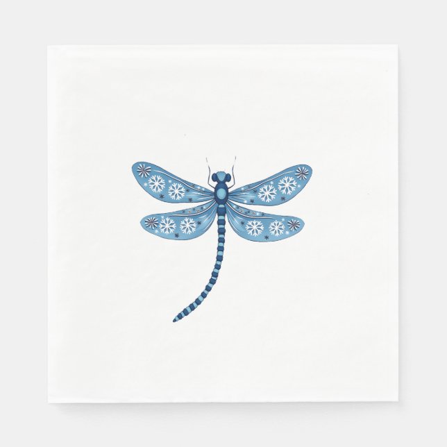 Serviette En Papier Snowflake Dragonfly Spirit (Devant)