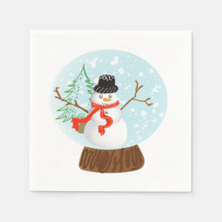 Serviette En Papier Snowman Napkin