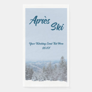 Serviette En Papier Snowy Mountain Forest Apres Ski Mariage Event