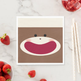 Serviette En Papier Sock Monkey Smile (Garçon)