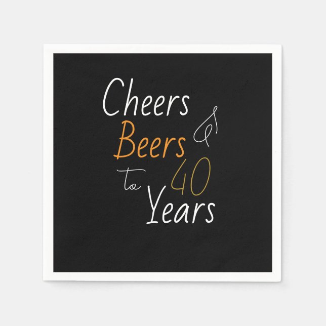 Serviette En Papier Soeurs et bières 40e anniversaire (Devant)
