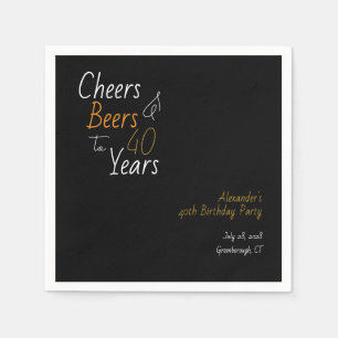 Serviette En Papier Soeurs et bières Personnalisées 40e anniversaire