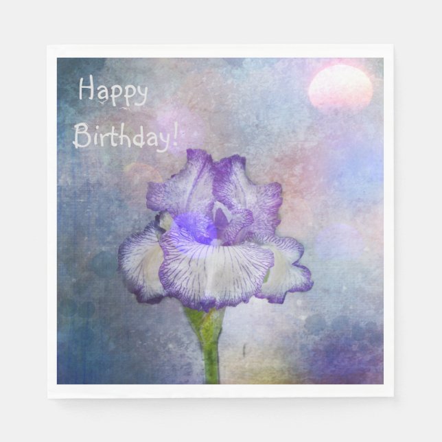 Serviette En Papier Soft and Jolie Iris (Devant)