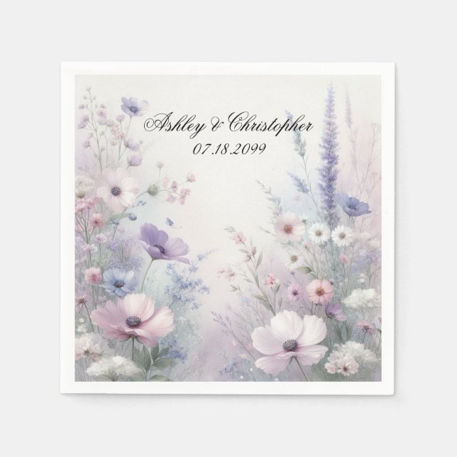 Serviette En Papier Soft Fleur sauvage Meadow Daydream (Devant)